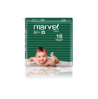 Marvel Baby Diapers, M 16 pcs
